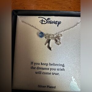 Disney Silver Plated Necklace with Blue Charm